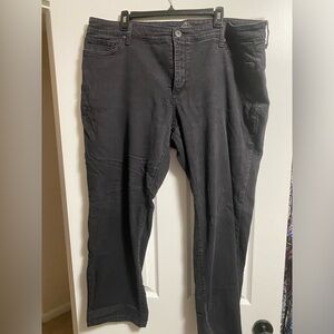 St. Johns Bay Black Straight Leg Jeans Size 20